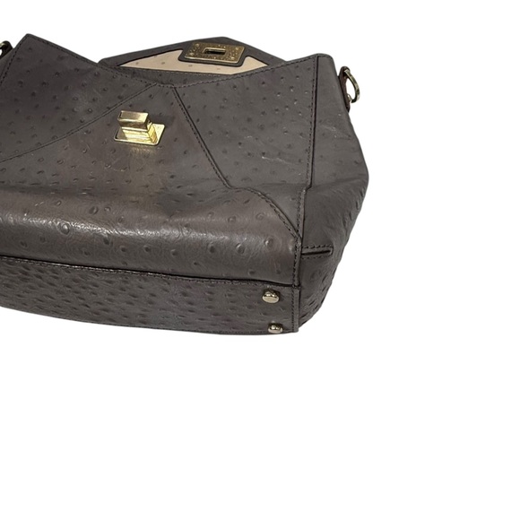 Kate Spade Post Street Little Nadine grey pebbled ostrich
Leather satchel purse - Picture 9 of 11